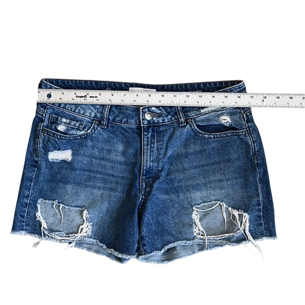 DL1961 Women’s Sz 29 Denim Shorts Cut Off Distressed Cotton Mid Rise - Picture 7 of 10